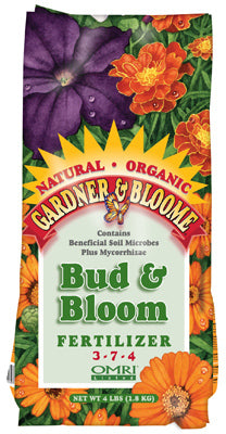 Bud & Bloom Organic Fertilizer, 3-7-4 Formula, 4-Lbs.