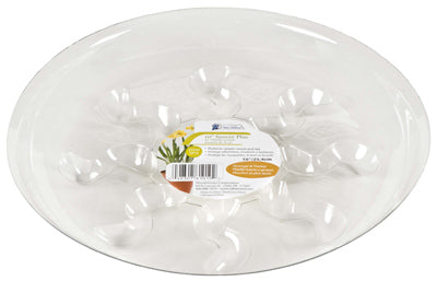 Gardeners Blue Ribbon  10 in. W Plastic  Plant Saucer  Clear