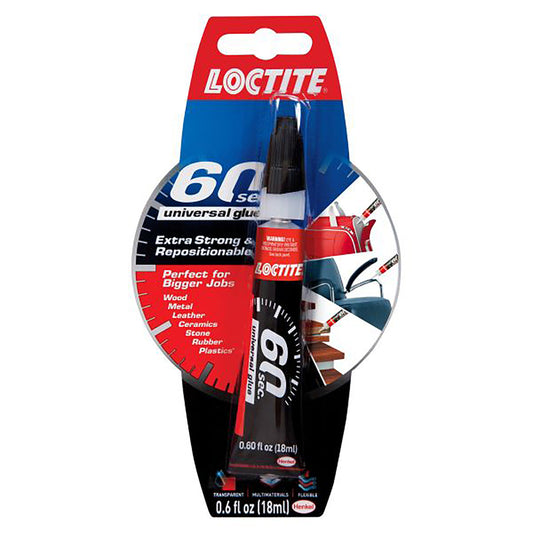 Loctite 60 Second High Strength Ethyl Cyanoacrylate All Purpose Adhesive 0.6 oz (Pack of 6)