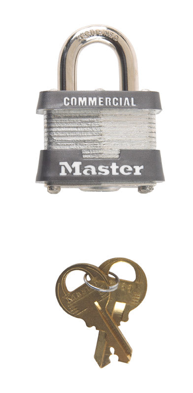 Master Lock 1-5/16 in. H x 1-5/8 in. W x 1-1/2 in. L Steel Double Locking Padlock 6 pk Keyed Alike (Pack of 6)