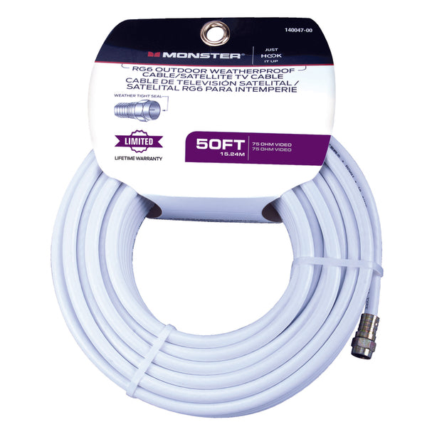 Monster Cable Just Hook It Up 50 Ft. Video Coaxial Cable (Pack Of 4)