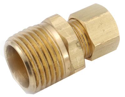 Brass Compression Connector, Lead-Free, 3/4 x 3/4-In. MIP