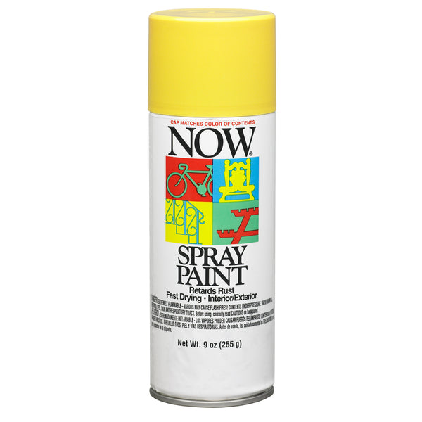 Pintura en aerosol Now Gloss Sunshine Yellow de 9 oz (paquete de 6)