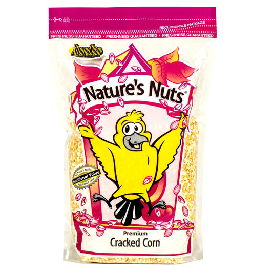 Nature's Nuts Premium Assorted Species Cracked Corn Wild Bird Food 25 lb