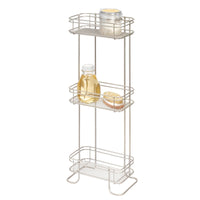 iDesign Weston 25.9 in. H X 6.5 in. W X 10.34 in. L Satin Silver Tiered Shelf Organizer