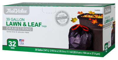 Lawn & Leaf Trash Bags, Black, 32-Ct., 39-Gal.
