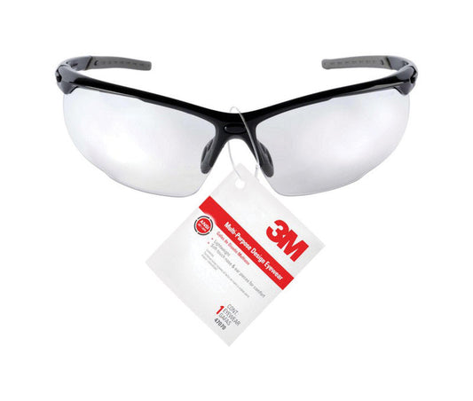 3M  Anti-Fog Safety Glasses  Clear Lens Black Frame 1 pc.