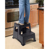 Tricam Plastic Black 2-Step Stool 325 lbs. Capacity, 19.25 H x 15.75 W x 16 D in.