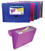 C Line Products Inc 58300 11" L X 8-1/2" W 7 Pocket Expanding File Assorted