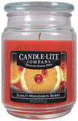 Candle Lite 3297271 18 Oz. Sunset Mandarin Berry Jar Candle (Pack of 2)