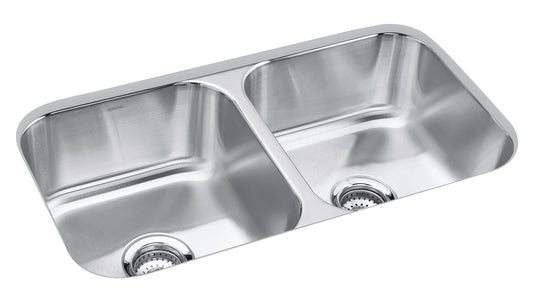 Sterling 11444-Na 32 X 18 X 8-9/16 Stainless Steel Mcallister® Under-Mount Double-Equal Kitchen Sink