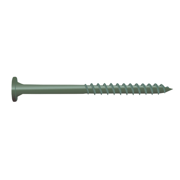 Tornillos estructurales con revestimiento Protech de cabeza plana en forma de estrella de 6 in, camuflaje, paquete de 50