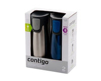 Contigo AUTOSEAL® Locking Stainless Steel Travel Mug 2 pack Stainless / Blue