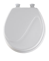 Mayfair  Round  White  Molded Wood  Toilet Seat