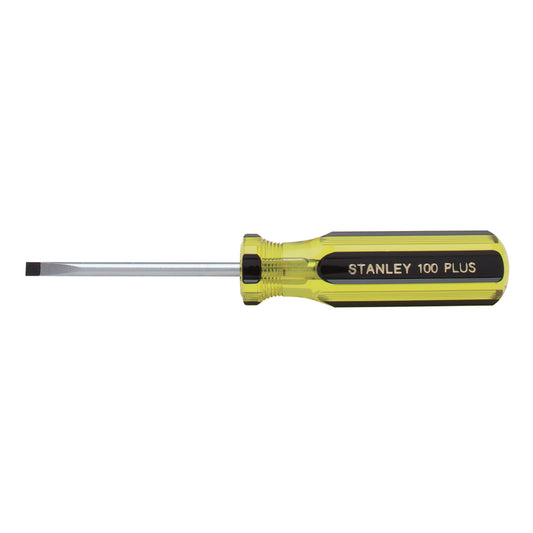 Stanley 100 Plus 3/16 in. X 3 in. L Slotted Cabinet Screwdriver 1 pc