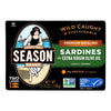 Season Brand Brisling Sardines in Olive Oil  - Salt Added - Case of 12 - 3.75 oz.