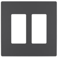 Legrand Radiant Graphite 2 gang Polycarbonate Screwless Wall Plate 1 pk