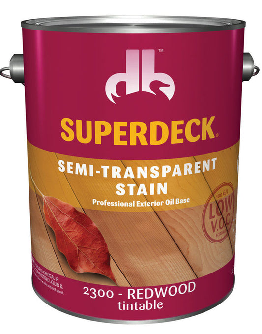 Superdeck Stain Oil Formula Exterior Redwood Semi Transparent 1 Gl Voc (Case of 4)