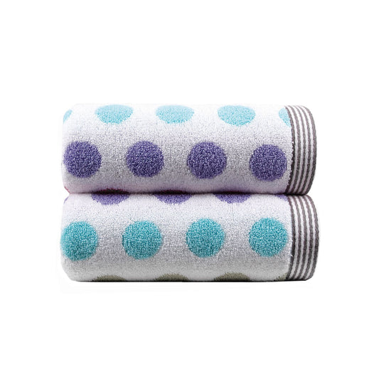 Sorema 2 Pc Dot Towel 100% Cotton Bath Towel & Bath Sheet Multicolor from Europe