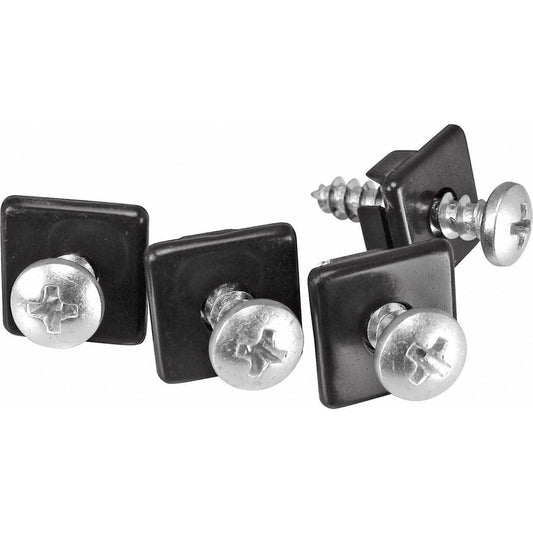 Bell Black/White Metal/Stainless Steel License Plate Fasteners