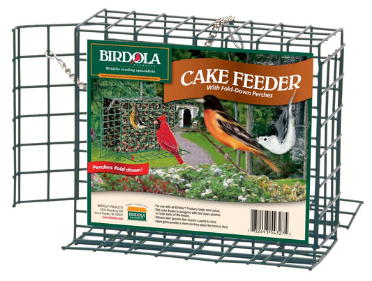 Birdola Products 54327 Large Cake Feeder With Fold-Down Perches (Pack of 5)