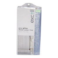 Excell 70 in. H X 72 in. W Frost Glitter Shower Curtain Liner PEVA
