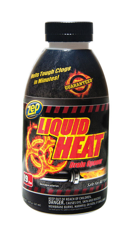 Zep Liquid Heat Liquid Drain Opener 19 oz. (Pack of 12)