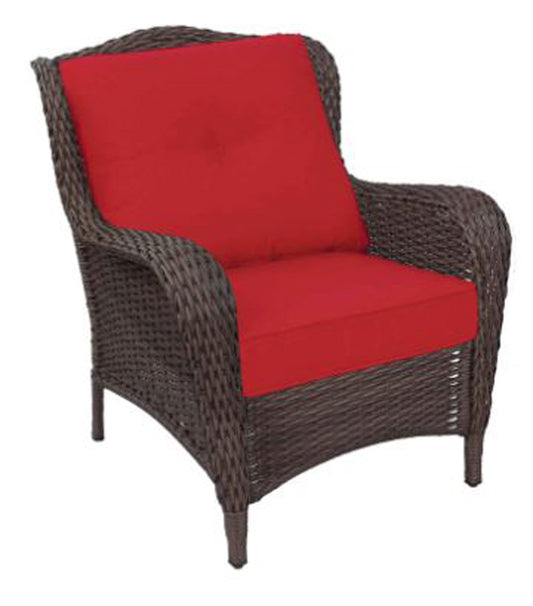 Living Accents  Cedarbrook  2 pc. Brown  Steel Frame Chair  Red