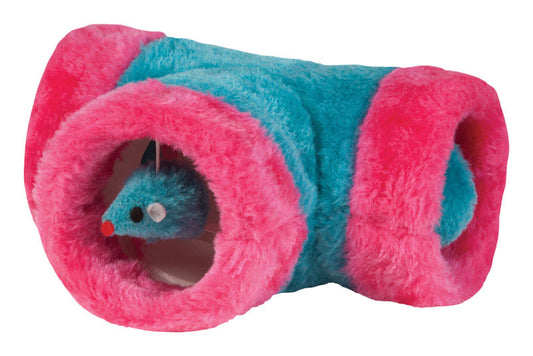 Chomper Kylies Brights Assorted Interactive Tube Tunnel Plush Cat Toy Large 1 pk