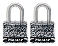 Master Lock  1.5 in. W Steel  4-Pin Tumbler  Padlock  2 pk Keyed Alike