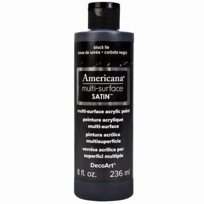 Americana Multi-Surface Acrylic Paint, Black Tie, 8-oz.
