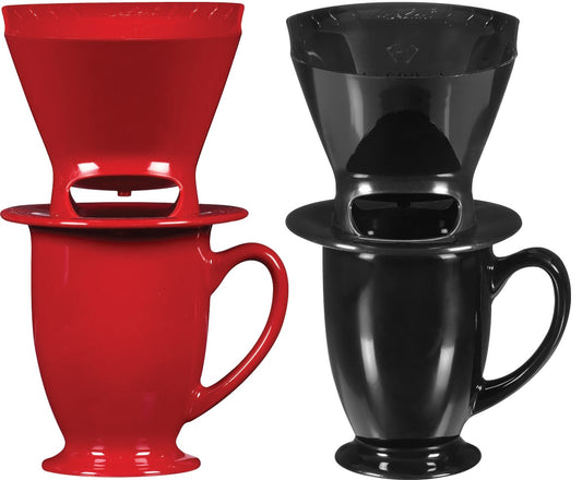 Melitta 64012 1 Cup Pour-Over Coffee Brewer With Mug Assorted Colors