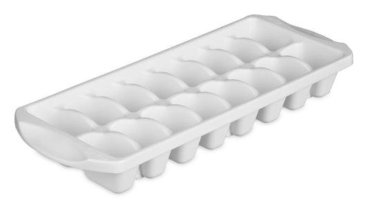 Sterilite 72408012 13.13 X 4.88 X 1.63 White Stacking Ice Cube Tray (Pack of 12)