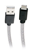 I Essentials IE-FC8-IP5 6' Nylon (8-PIN) Charge & Sync Cable W/ Desktop Cable Clip