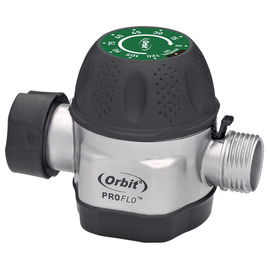 Orbit Pro Flo Metal Black/Gray Mechanical Water Timer