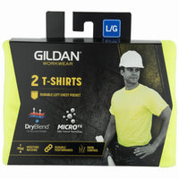 Safety T-Shirts, Medium, Green, 2-Pk.