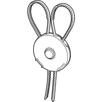 Prime Line S4624 White Cabinet Knob Strap Lock