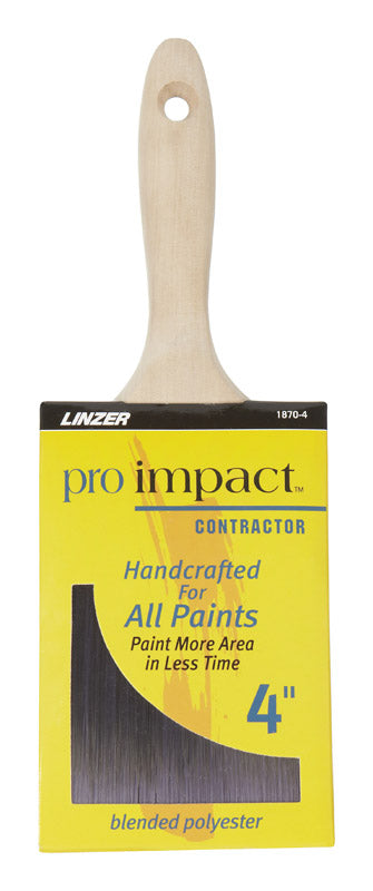 Linzer Pro Impact 4 in. Flat Paint Brush