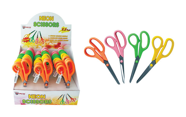 Tijeras de acero inoxidable con punta de color neón Diamond Visions (paquete de 30)