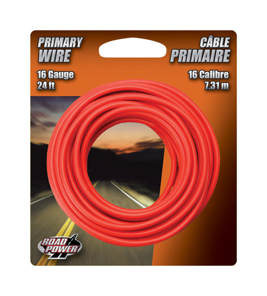 Coleman Cable  24 ft. 16 Ga. Primary Wire  Red
