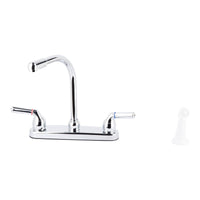 LDR Exquisite Composite Chrome Modern 2-Handle 1.8 GPM Standard Kitchen Faucet 8 in.