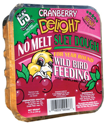 Wild Bird Suet Dough Cake, Cranberry Delight, 11.75-oz.