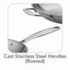 Tri-Ply Clad 12 in Stainless Steel Fry Pan w/Helper Handle