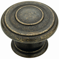 Harmon Cabinet Knob, Warm Chestnut, 1-3/8-In. Round