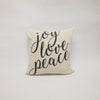 Celebrations Joy, Love, Peace Pillow Pillow (Pack of 4)