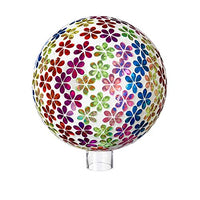 GAZING BALL FLORAL BRIGHTS