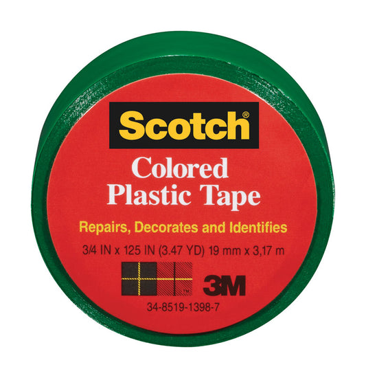 Scotch Green 125 in. L x 3/4 in. W Plastic Tape (Pack of 6)
