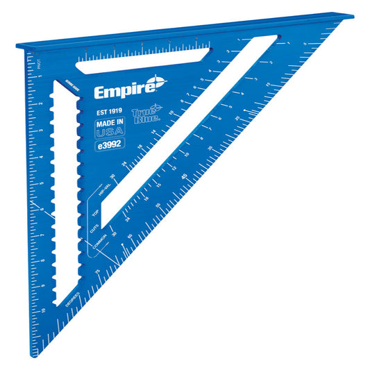 Empire  True Blue  12 in. L x 12 in. H Anodized Aluminum  Laser Etched  Rafter Square  Blue