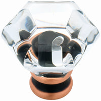Acrylic Cabinet Knob, Bronze & Copper, 1-1/4-In. Round