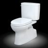 TOTO® Vespin® II Two-Piece Elongated 1.28 GPF Universal Height Toilet with CEFIONTECT and SS124 SoftClose Seat, WASHLET+ Ready, Cotton White - MS474124CEFG#01